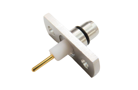 BMA ST. PLUG CONNECTOR 2 HOLE FLANGE MOUNT FOR Ø.050 POST CONTACT WITH O-RING
