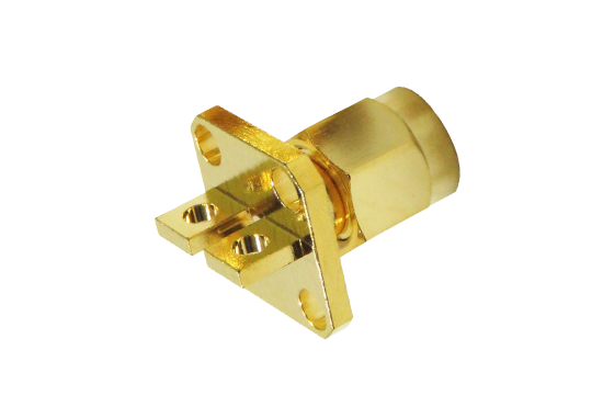SMA Plug 4-Hole Flange with 2 Special Post in Rear of Flange