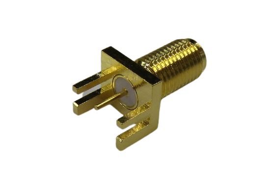 SMA ST. JACK CONNECTOR PCB EDGE MOUNT FOR ∅.030 POST CONTACT(CPW/MICROSTRIP)