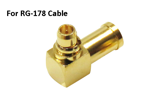 MMCX R/A PLUG CONNECTOR CRIMP FOR RG-178 CABLE