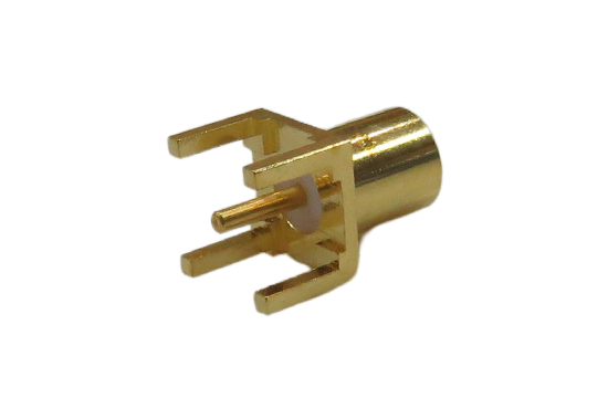 MCX ST. JACK CONNECTOR PCB THRU HOLE MOUNT FOR Ø.037 POST CONTACT