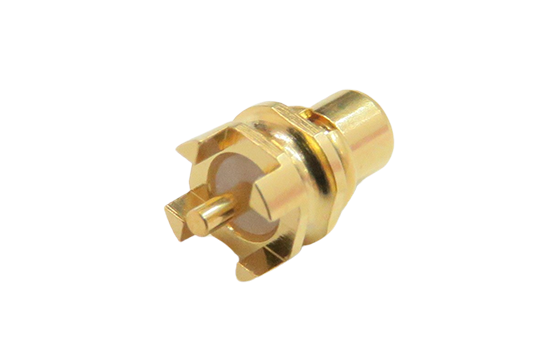 MMCX ST. PLUG CONNECTOR PCB EDGE MOUNT FOR ø.028 POST CONTACT