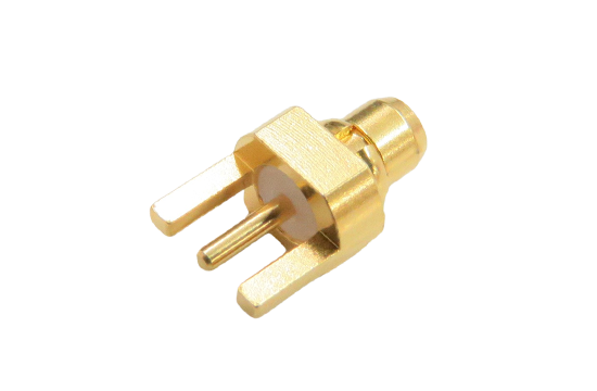 MMCX ST. PLUG CONNECTOR PCB EDGE MOUNT FOR ø.028 POST CONTACT