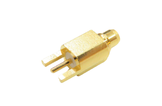 MMCX ST. PLUG CONNECTOR PCB EDGE MOUNT FOR ø.028 POST CONTACT