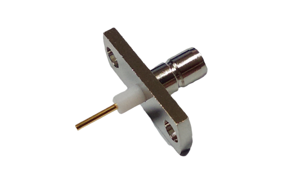 SMB ST. JACK CONNECTOR 2 HOLE FLANGE MOUNT FOR ø .050  POST CONTACT