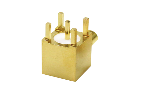 SMB R/A JACK CONNECTOR PCB THRU HOLE MOUNT FOR ø.038  POST CONTACT