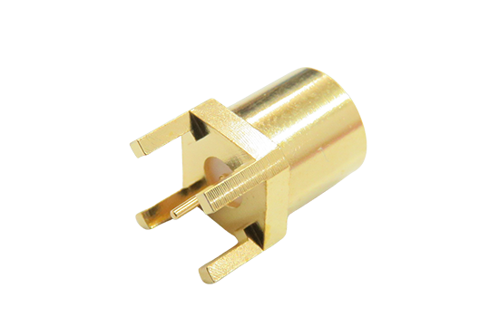 SMB R/A PLUG CONNECTOR PCB EDGE MOUNT FOR ø.020  POST CONTACT