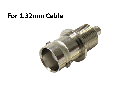 BNC ST. JACK CONNECTOR BULKHEAD CRIMP FOR 1.32mm CABLE
