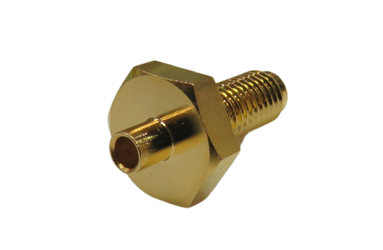SSMA ST. JACK CONNECTOR BULKHEAD SOLDER FOR .086/.085 SEMI RIGID CABLE
