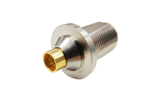 N ST. JACK CONNECTOR BULKHEAD SOLDER FOR .025 SEMI RIGID CABLE