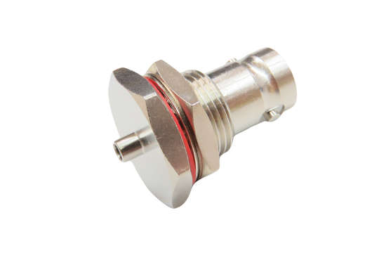 BNC ST. JACK CONNECTOR BULKHEAD SOLDER FOR .086/.085 SEMI RIGID CABLE