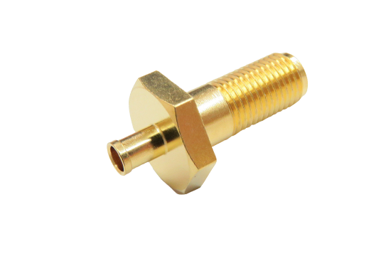 RPSMA ST. JACK CONNECTOR BULKHEAD CRIMP FOR 1.47mm CABLE