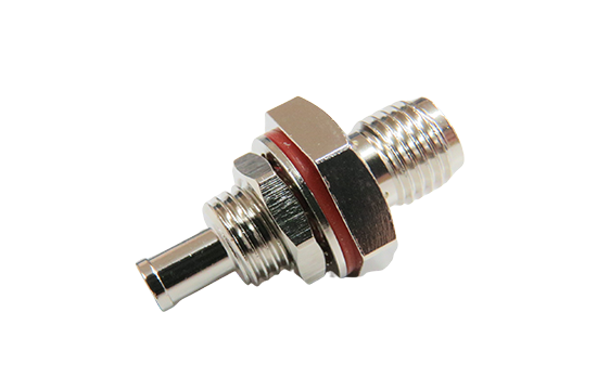 RPSMA ST. JACK CONNECTOR BULKHEAD CRIMP FOR 1.32mm CABLE