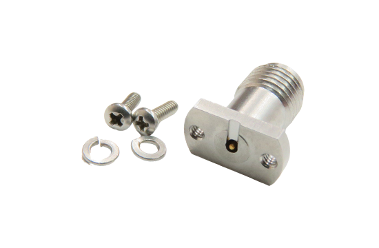 2.92mm ST. JACK CONNECTOR 2 HOLE FLANGE MOUNT FOR SOLDERLESS PCB COMPRESSION(STRIPLINE)