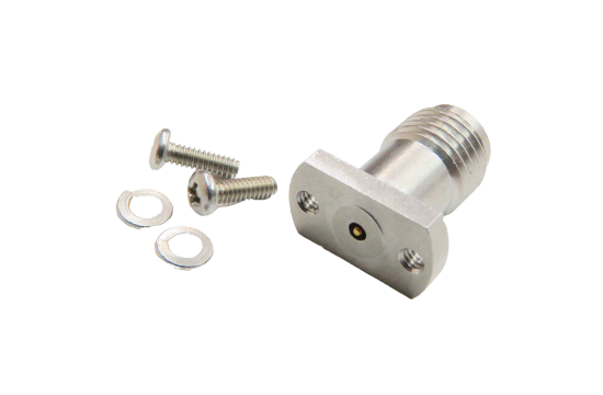 2.92mm ST. JACK CONNECTOR 2 HOLE FLANGE MOUNT FOR SOLDERLESS PCB COMPRESSION(STRIPLINE)