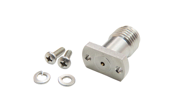 2.92 mm ST. JACK CONNECTOR 2 HOLE FLANGE MOUNT FOR FIELD REPLACEABLE