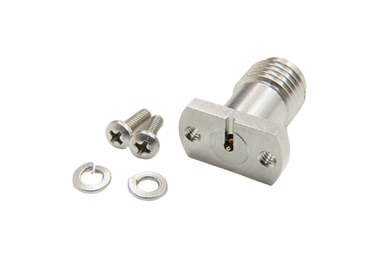 2.92 mm ST. JACK CONNECTOR 2 HOLE FLANGE MOUNT FOR FIELD REPLACEABLE