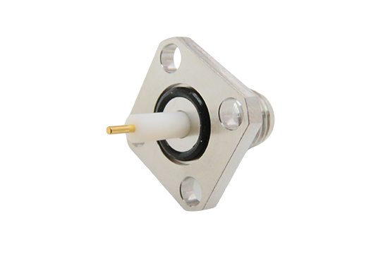 2.92mm ST. JACK CONNECTOR 4 HOLE FLANGE MOUNT FOR ø .029  POST CONTACT