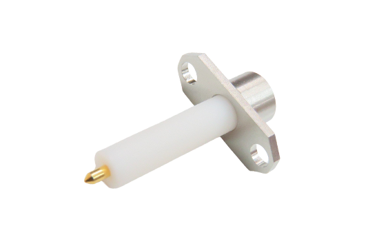 SMP ST. PLUG CONNECTOR CATCHER'S MITT TYPE  2-HOLE FLANGE MOUNT FOR Ø.050 POST CONTACT