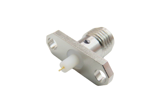 SMA ST. JACK CONNECTOR 2 HOLE FLANGE MOUNT FOR Ø.010 POST CONTACT