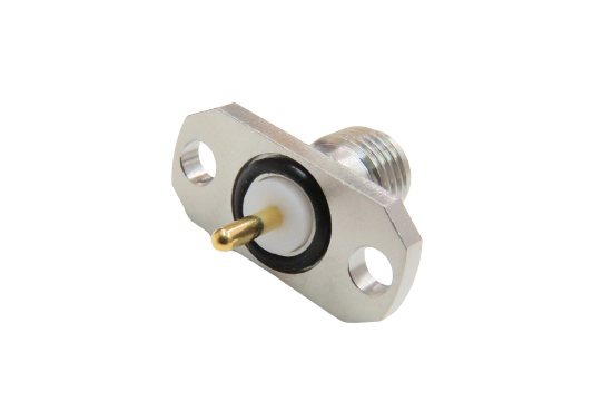SMA ST. JACK CONNECTOR 2-HOLE FLANGE MOUNT FOR Ø .050 POST CONTACT