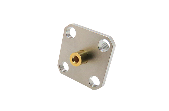 SMA ST. JACK CONNECTOR 4 HOLE FLANGE MOUNT SOLDER FOR .047 SEMI RIGID CABLE