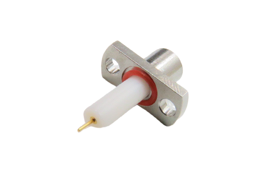 SMP ST. PLUG CONNECTOR FULL DETENT 2-HOLE FLANGE MOUNT WITH POGO PIN