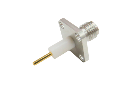 SMA ST. JACK CONNECTOR 4 HOLE FLANGE MOUNT FOR Ø.050 POST CONTACT