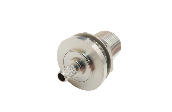 N ST. JACK CONNECTOR BULKHEAD CRIMP FOR RG- 58/LMR-195/3D-2V CABLE