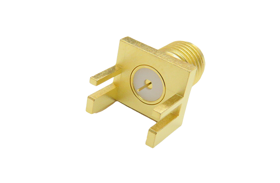 SMA ST. JACK CONNECTOR END LAUNCH PCB FOR Ø.012 POST CONTACT