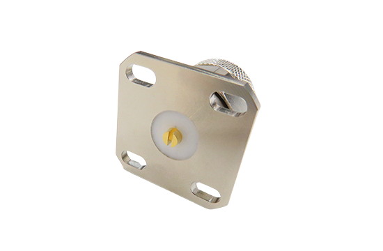 N ST. PLUG CONNECTOR 4 HOLE FLANGE MOUNT FOR SLOTTED CONTACT