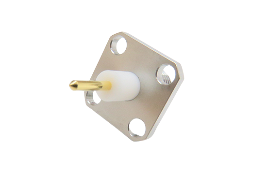 SMA ST. JACK CONNECTOR 4 HOLE FLANGE MOUNT FOR Ø.050 POST CONTACT
