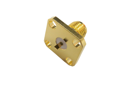 SMA ST. JACK CONNECTOR 4 HOLE FLANGE MOUNT FOR TAB CONTACT