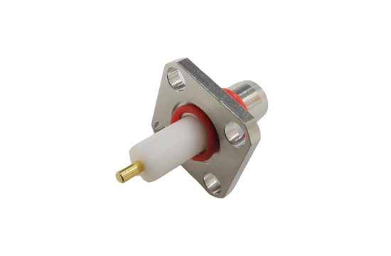BMA ST. PLUG CONNECTOR 4 HOLE FLANGE MOUNT FOR ø.050  POST CONTACT