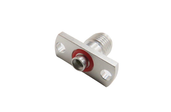SMA JACK 2 HOLE FLANGE TO SMPM PLUG ADAPTER (FULL DETENT)